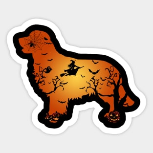 Golden Retriever Halloween Mens Womens Sticker